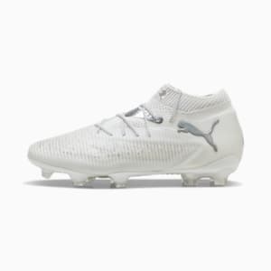 Chaussures de soccer à crampons pour terrain ferme FUTURE 8 ULTIMATE Homme, PUMA White-Matte Silver, extralarge